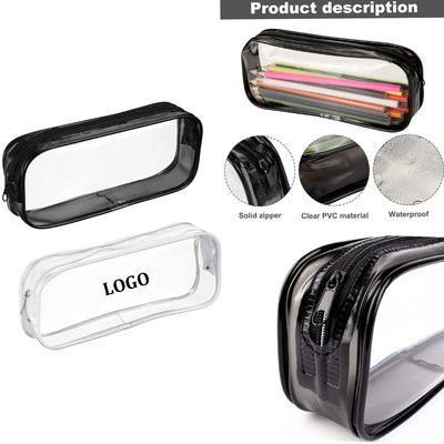 Picture of PVC PENCIL BAG ZIPPER POUCH CLEAR TRANSPARENT WATERPROOF