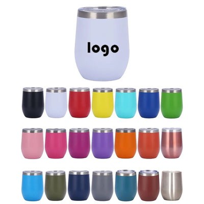 Picture of 12OZ EGGSHELL SHAPE STAINLESS STEEL METAL THERMAL INSULATED MUG