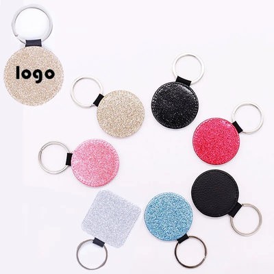 Picture of PU LEATHER ROUND KEYRING CHAIN