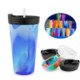 Picture of 16OZ COLORFUL SILICON PINT CUP with Lid & Straw