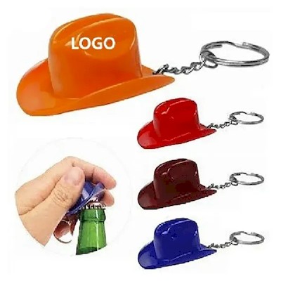 Picture of COWBOY HAT BOTTLE OPENER KEYRING CHAIN