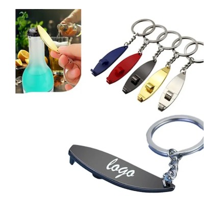 Picture of SURF BOARD BOTTLE OPENER KEYRING CHAIN.