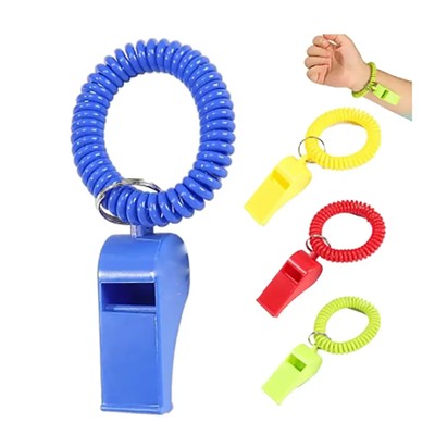 Picture of COACH REFEREE WHISTLE with Coiled Bracelet Keyring Chain.