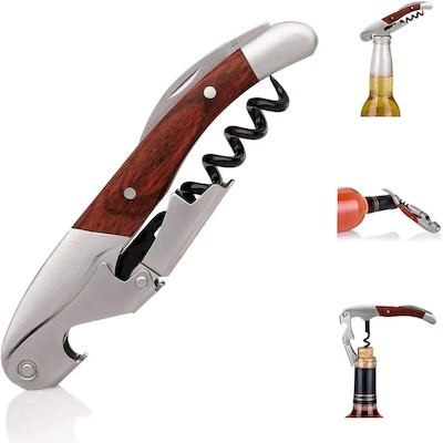Picture of ADVANCED STAINLESS STEEL METAL BOTTLE OPENER with Wood Handle