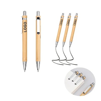 Picture of ECO FRIENDLY BAMBOO RETRO BALL PEN PEN