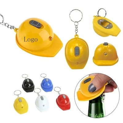 Picture of MINI HELMET BOTTLE OPENER W & LED LIGHT KEYRING CHAIN