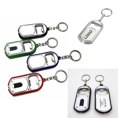 Picture of 3-IN-1 BOTTLE OPENER LED LIGHT KEYRING CHAIN KEYRING HOLDER