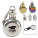 Picture of MINI STAINLESS STEEL METAL HIP FLASK with Keyring Chain 1 Oz