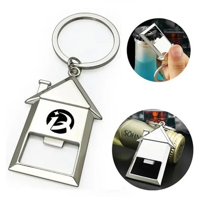Picture of HOUSE SHAPE BOTTLE OPENER KEY HOLDER KEYRING