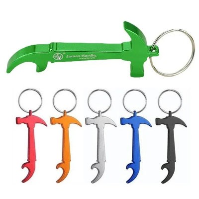 Picture of HAMMER SHAPE BOTTLE OPENER KEY HOLDER KEYRING
