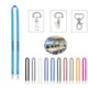 Picture of 3 & 4 INCH CUSTOM OPEN ENDED POLYESTER LANYARD W & BADGE HOLDER