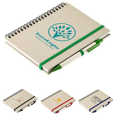 Picture of PRAIRIE FRAGRANT GRASS RECYCLED SPIRAL NOTE BOOK with Pen