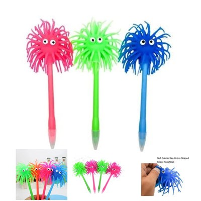 Picture of CUTE STRESS RELIEF SEA URCHIN SHAPE BALL PEN.