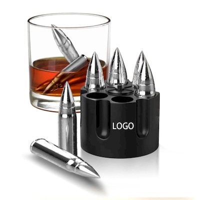 Picture of BULLET STAINLESS STEEL METAL ICE CUBE SET-SET OF SIX