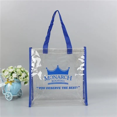 Picture of PVC VINYL CLEAR TRANSPARENT SHOPPING TOTE STADIUM BAGS