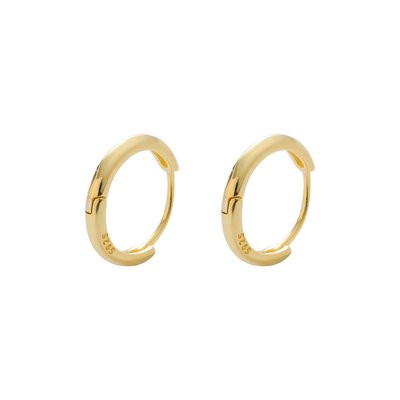 Picture of MINIMALIST GOLD HUGGIE HOOP EARRINGS