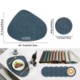 Picture of WATER DROPLET SHAPE LEATHER COASTER TABLE WARE MAT