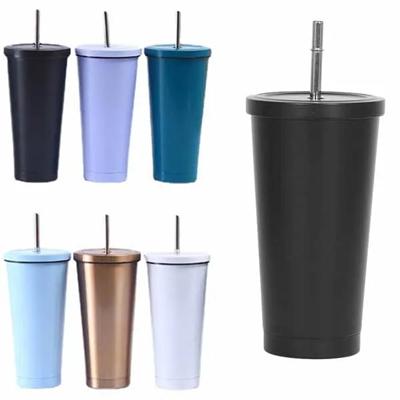 Picture of STAINLESS STEEL METAL STRAW THERMOS CUP