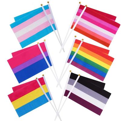 Picture of RAINBOW FLAGS with Flagpoles