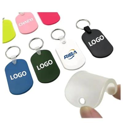 Picture of CUSTOM OVAL SHAPE PVC KEYRING CHAIN