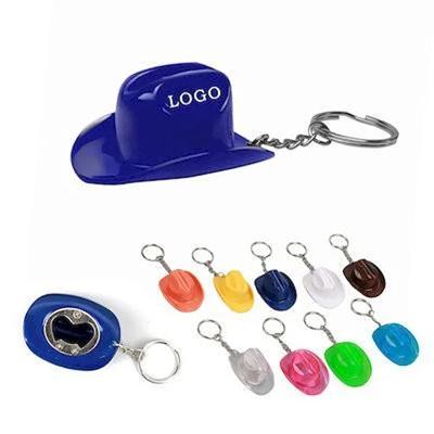 Picture of CUSTOM COWBOY HAT BOTTLE OPENER KEYRING CHAIN