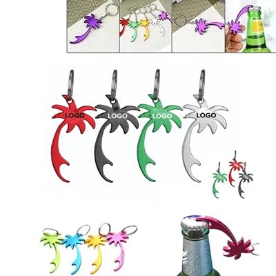 Picture of COCONUT PALM TREE SHAPE BOTTLE OPENER KEY HOLDER KEYRING
