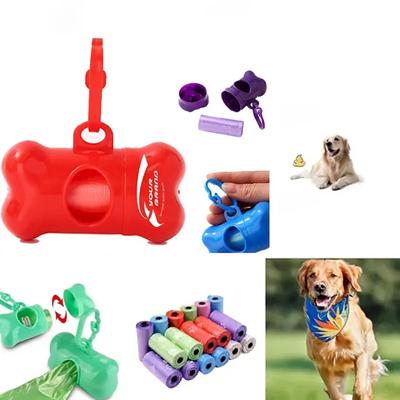Picture of BONE DOG WASTE DISPENSER POOP BAGS LEAK PROOF REFILL ROLLS