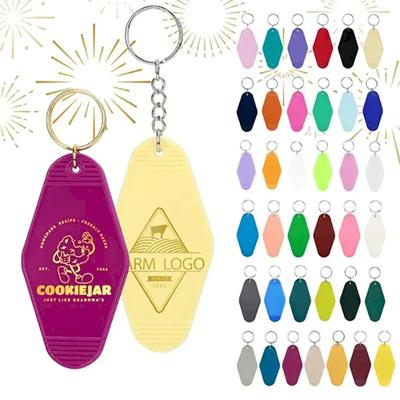 Picture of CUSTOM COLORED DIAMOND SHAPE PLASTIC KEYRING CHAIN