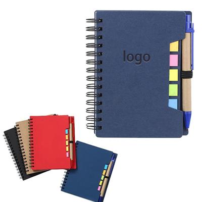 Picture of BROWN PAPER NOTE BOOK with Pen & Post-it Notes