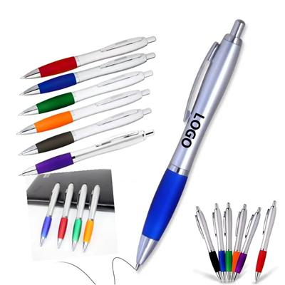 Picture of CLICK SATIN GREY FINISH PLASTIC BALL PEN