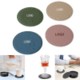 LEATHER DRINK COASTERS ROUND CUP MAT image 2