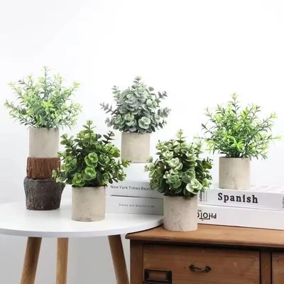 Picture of MINI POTTED FAKE PLANTS ARTIFICIAL SMALL EUCALYPTUS FOR HOME