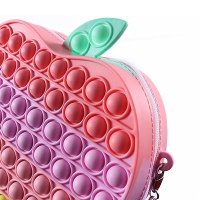 Picture of APPLE SHAPE SILICON FIDGET POPPER POP IT PURSE BAG