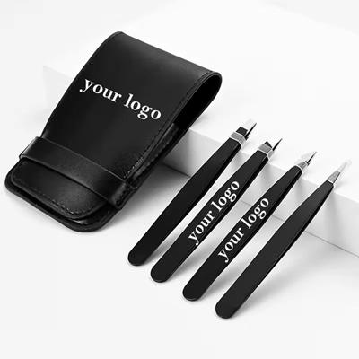 Picture of PROFESSIONAL STAINLESS STEEL METAL TWEEZERS SET with Travel Case