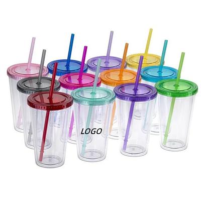 Picture of 15OZ ACRYLIC TUMBLER with Straw & Lid