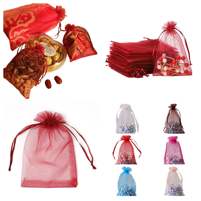Picture of DRAWSTRING ORGANZA JEWELRY-CANDY-MESH GIFT BAGS