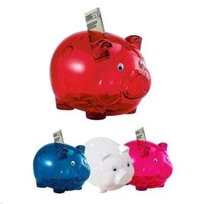 Picture of PROMOTIONAL TRANSLUCENT PIGGY COIN BANK