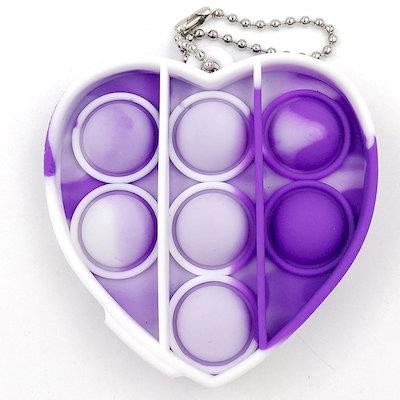 Picture of HEART PUSH BUBBLE POPS FIDGET KEYRING CHAIN