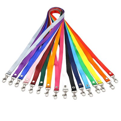 Picture of 9 & 16 INCH WIDE SILKSCREENED POLYESTER LANYARD with One Standard