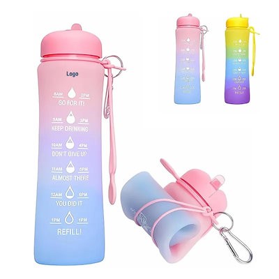 Picture of 20OZ COLLAPSIBLE WATER BOTTLE with Time Marking