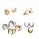 Picture of MOON AND STAR SHAPE TITANIUM STUD EARRINGS SET 