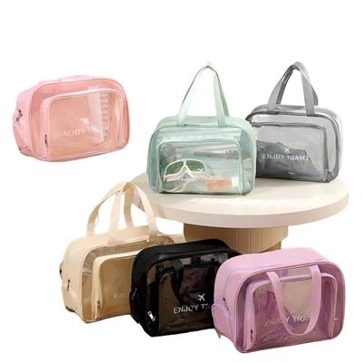 Picture of CLEAR TRANSPARENT PVC WET DRY SEPARATION TOILETRY BAG