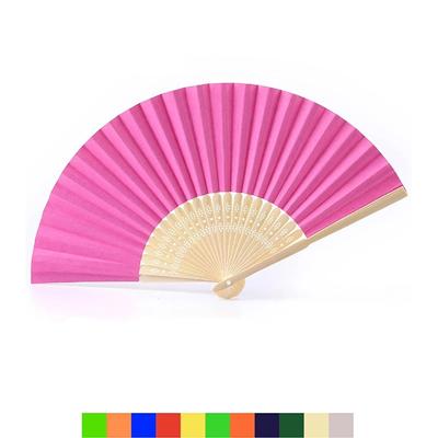 Picture of FULL-COLOR FOLDING BAMBOO PAPER HAND FAN