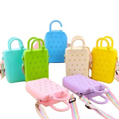 Picture of SILICON HOLE HANDBAG ZIPPER JELLY BEACH BAG
