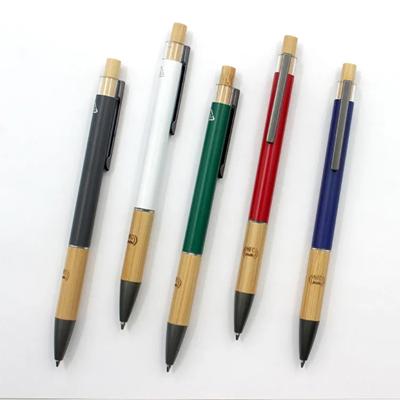 Picture of ECO FRIENDLY NFC BAMBOO CAP ALUMINUM BALL PEN SMART PEN