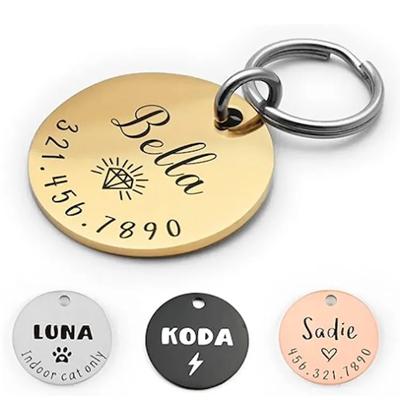 Picture of PERSONALIZED STAINLESS STEEL METAL PET ID TAG FOR CATS AND DOGS
