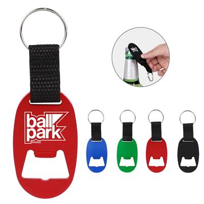 Picture of OVAL BOTTLE OPENER KEYRING CHAIN W & STRAP