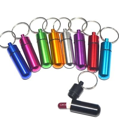 Picture of WATERPROOF ALUMINUM PILL HOLDERS STORAGE DRUG CONTAINER