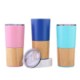 STIANLESS STEEL NATURAL BAMBOO COFFEE TUMBLER image 2