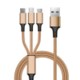 Picture of THREE in One Cable Nylon Braided Charger Cord